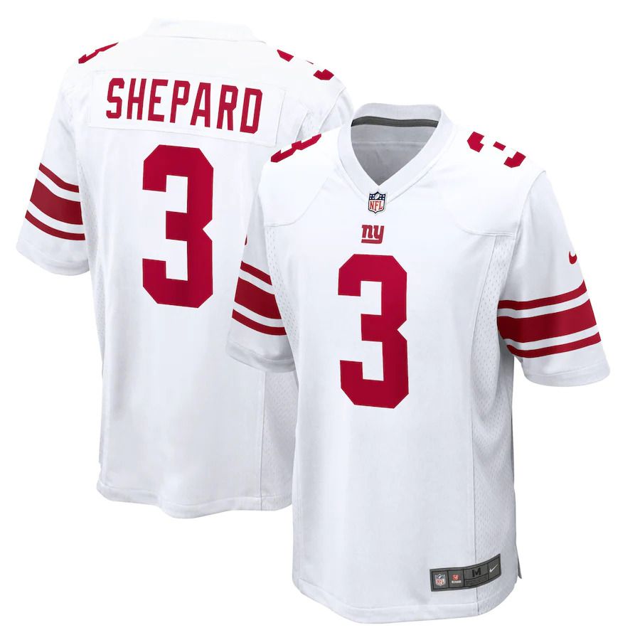 Men New York Giants 3 Sterling Shepard Nike White Game Player NFL Jersey